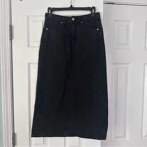 Vintage Black Denim Skirt